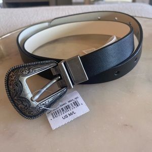 Rare AEO two tone reversible Western Vegan Leather Belt SOLDOUT BNWT